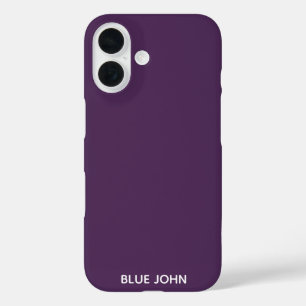 Blauwe paarse kleurennaam iPhone 16 hoesje