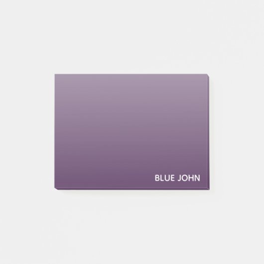 Blauwe paarse kleurennaam post-it® notes (Voorkant)