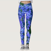 Blauwe paarse lilacs romantische blauwe foto leggings (Voorkant)