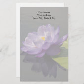Blauwe Paarse Lotus Waterlily Flower Briefpapier (Voorkant / Achterkant)