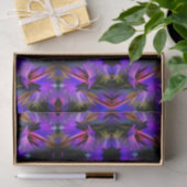 Blauwe Paarse penseeldoornen Abstracte ontkoppelin Tissuepapier (Geschenk)