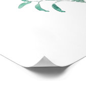 blauwe paarse Plumbago auriculata, kleur van het w Poster (Hoek)