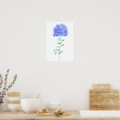 blauwe paarse Plumbago auriculata, kleur van het w Poster (Keuken)