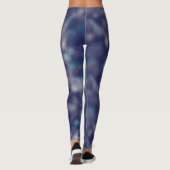 Blauwe Paarse rendy unieke koel Leggings (Achterkant)