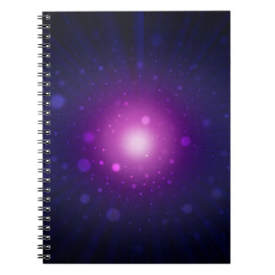 Blauwe Paarse ruimte Galaxy sterren Abstract Notitieboek