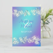 Blauwe paarse strandstrande kaart (Staand voorkant)