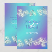 Blauwe paarse strandstrande kaart (Voorkant / Achterkant)