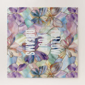 Blauwe Paarse vlinder Legpuzzel (Horizontaal)