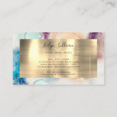 Blauwe Paarse Waterverf Loyalty Visitekaartje (Achterkant)