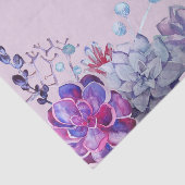 Blauwe paarse waterverf tissuepapier (Detail)