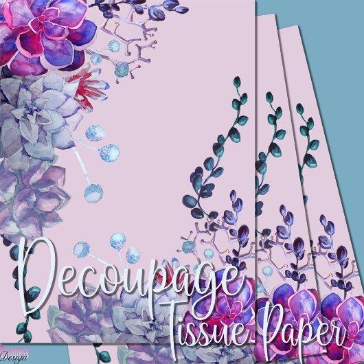 Blauwe paarse waterverf tissuepapier