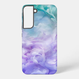 Blauwe & paarse wolkenwerveling samsung galaxy hoesje