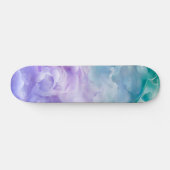 Blauwe & paarse wolkenwerveling skateboard (Horizontaal)