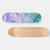 Blauwe & paarse wolkenwerveling skateboard (Horizontaal)
