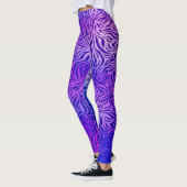 Blauwe paarse zebra leggings (Links)