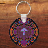 Blauwe paddenstoel #12 sleutelhanger (Voorkant)