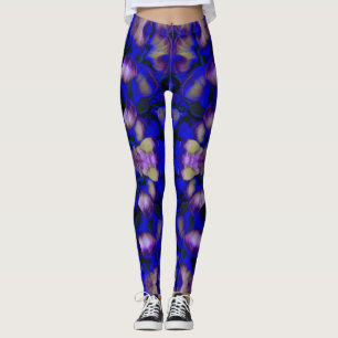 Blauwe paddestoel leggings