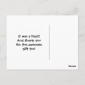 Blauwe paintball verjaardag briefkaart (Achterkant)