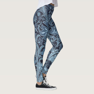 Blauwe paisley maakt rijke kleuren leggings