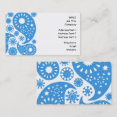 Blauwe Paisley. Visitekaartje (Voorkant / Achterkant)