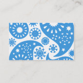 Blauwe Paisley. Visitekaartje (Achterkant)