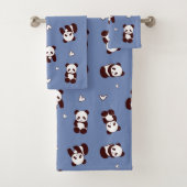 Blauwe panda handdoek (Insitu)