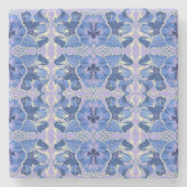 Blauwe Pansy  Floral Onderzetters (Voorkant)