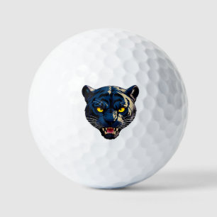 Blauwe Panter Kop Silhouet Golfballen