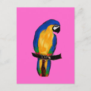Blauwe Papegaai Briefkaart