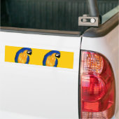 Blauwe papegaai bumpersticker (Op Truck)
