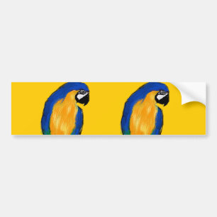 Blauwe Papegaai Bumpersticker