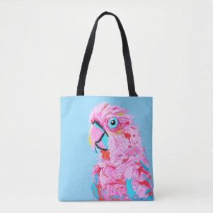 Blauwe papegaai Canvas tas