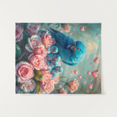 Blauwe papegaai en baby's wandkleed (Voorkant (horizontaal))