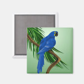 Blauwe papegaai magneet (Voorkant / Achterkant)