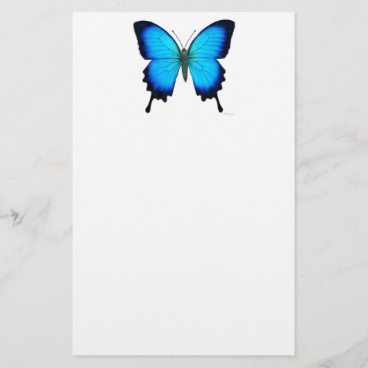 Blauwe papierbakkerij briefpapier (Voorkant)