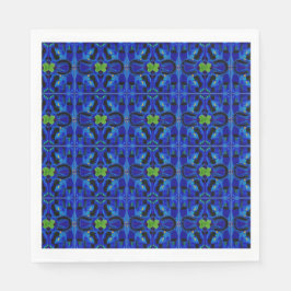 Blauwe papieren servetten