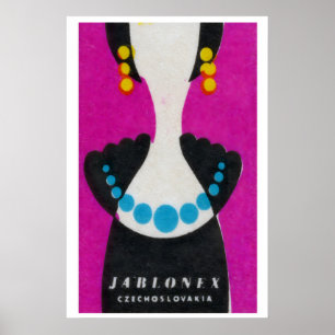 Blauwe Parelketting - Matchbox Print - Tsjechische