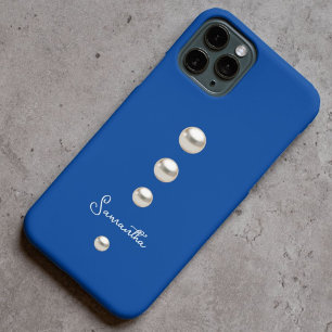 Blauwe parels iPhone 15 pro max hoesje