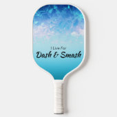 Blauwe Pareltjes Mousserend Ombre Dash & Smash Pickleball Paddle (Voorkant)