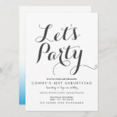 Blauwe Partij Kaart (Voorkant / Achterkant)