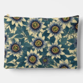 Blauwe Passie Bloem patroon Etui (Voorkant)