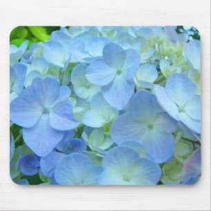 Blauwe pasta Hydrangea Flowers muismatten Floral