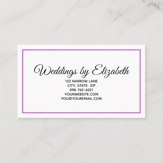 Blauwe pasta-Waterverven met monogram letter Visitekaartje (Achterkant)