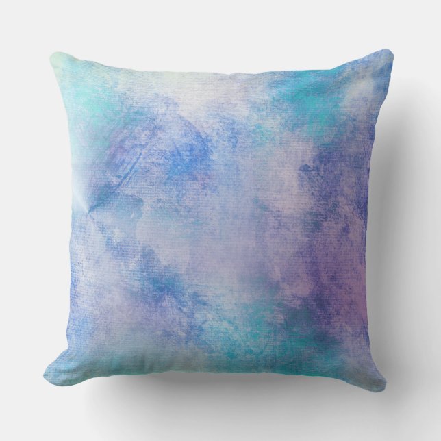 BLAUWE PASTEL BLAUW Drijskussen WASSEN Buitenkussen (Voorkant)