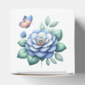 Blauwe Pastel Bloemenfee Eerste Verjaardag - Bedankdoosjes (Bovenkant)