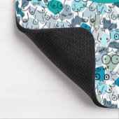 blauwe pastelborst muismat (Hoek)