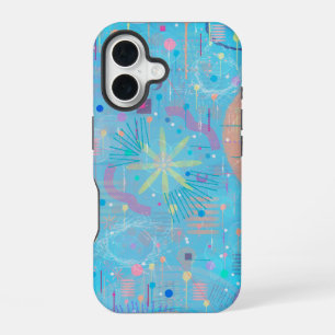 Blauwe Pastels Droom Abstract iPhone 16 Hoesje
