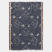 Blauwe patchwork deken (Voorkant Verticaal)
