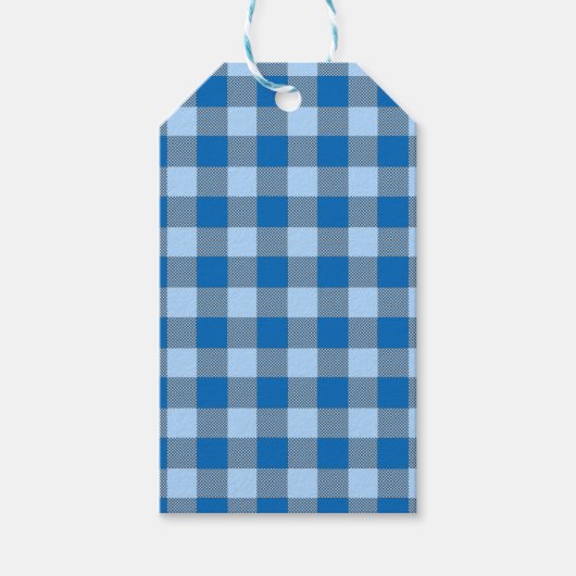 BLAUWE PATROON CADEAULABEL (Voorkant)