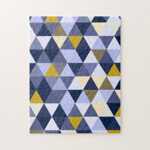 Blauwe Patroonillustratie Fun Challenge for Kids Legpuzzel